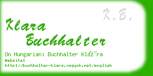 klara buchhalter business card